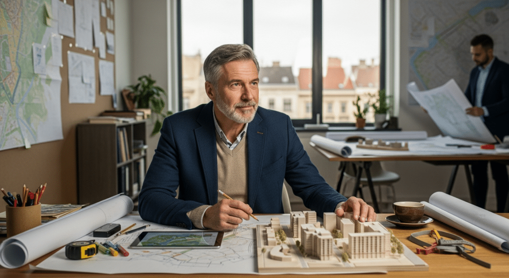 Fikcionális portré: Dr. Bajnai László, városfejlesztési szakértő irodában